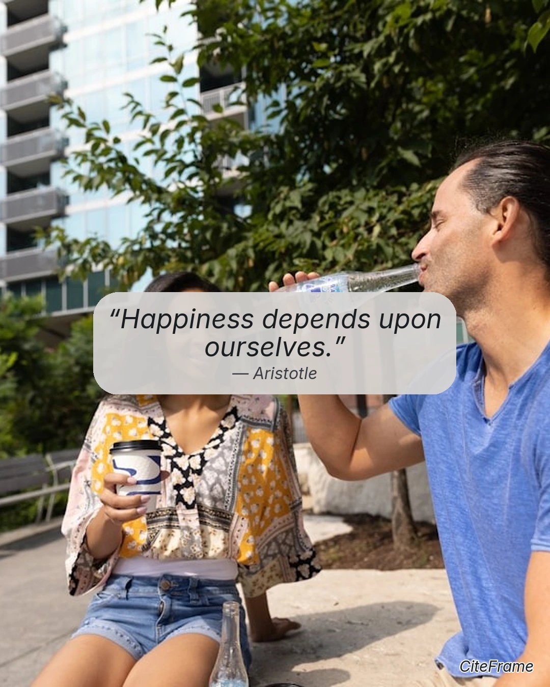 Quote by Aristotle: Happiness depends upon ourselves. (IGP)